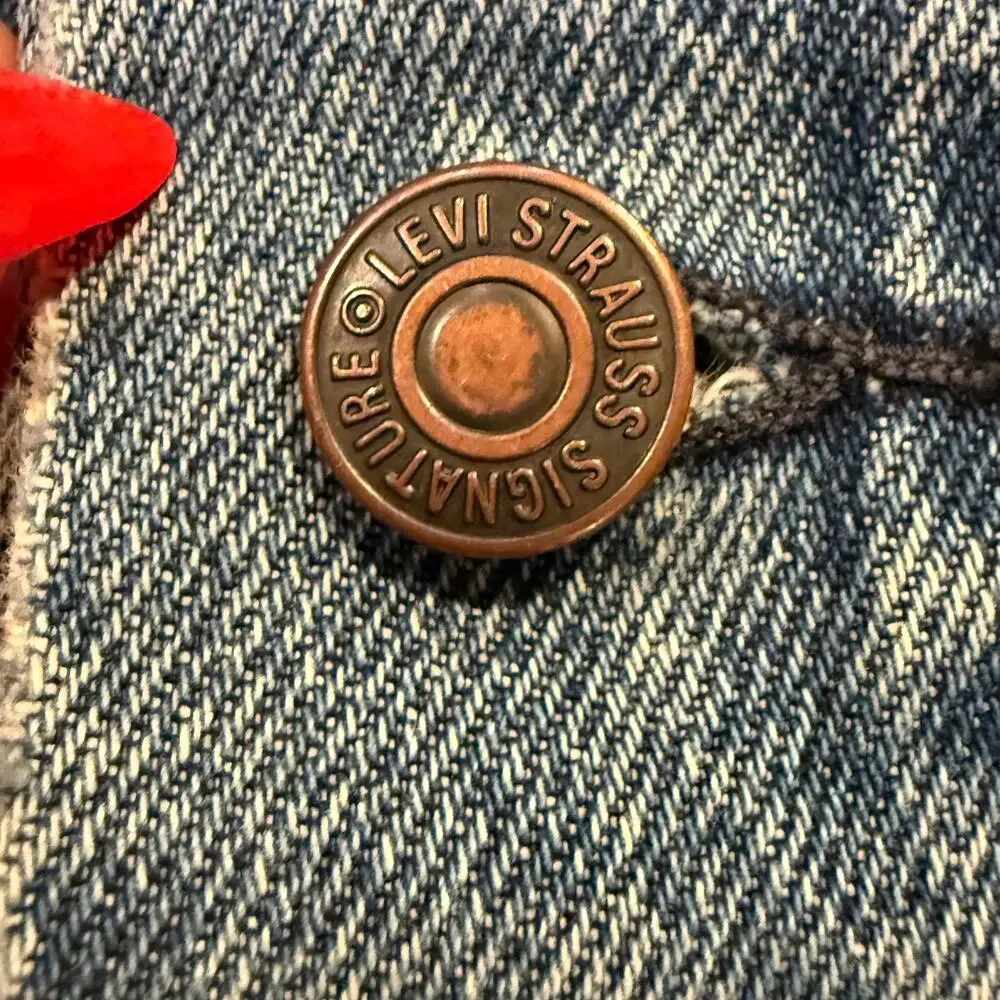Vintage Levi Strauss Signature Men’s XL Denim Trucker Jacket Distressed 90s Y2K